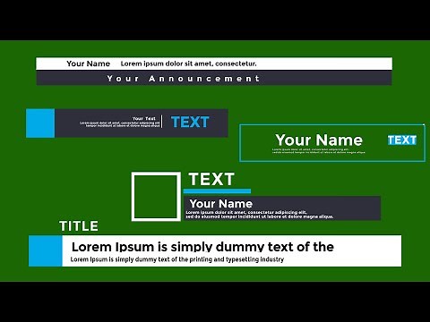 Professional Green Screen Lower Third Pack 1 2021