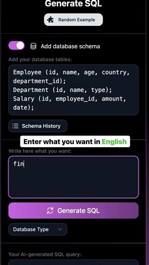 Stop Writing SQL Manually! Use This AI Tool | Text2SQL.AI Demo #dataanalytics #datascience #shorts