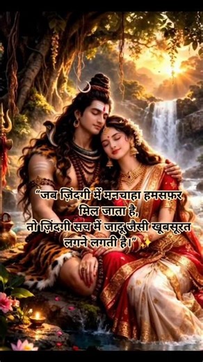 “सोमवार स्पेशल जब ज़िंदगी में मनचाहा हमसफ़र मिल जाताहै,💖 #Truelove #shivparvati #bhaktishorts #viral