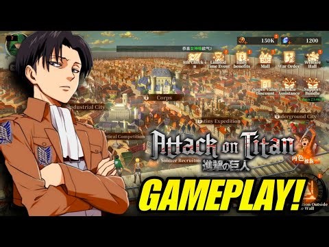 NEW ATTACK ON TITAN MOBILE GAMEPLAY!! (TRY IT)