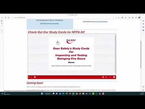 Door Safety's NFPA 80 Study Cards (Demo)