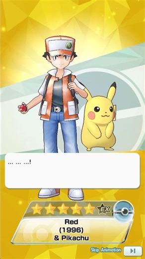 ϞϞ(๑⚈ ․̫ ⚈๑) Red (1996) and Pikachu Summon From Pokémon Masters
