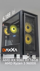 🎮 Custom PC Gaming 6.188 lei AMD RX 9060 XT OC 16GB AMD Ryzen 5 9600X 32GB 1TB ▶️ https://cel.ro/s/06be0 🎮 9060 XT ▶️ https://cel.ro/c/MlFWUlp9WSdsf0Y 🧰 Corsair Frame 4000D RS ▶️ https://www.cel.ro/cauta/corsair frame 4000d rs/ #pcgaming #gamingpc #pcbuild #pc #diaxxa #gamingpcbuild Kit Memorie RAM G.Skill Flare X5 32GB 2x16GB DDR5 5600MHz CL36 Dual Channel Kit F5-5600J3636C16GX2-FX5 Placa video XFX AMD Radeon RX 9060 XT Swift Triple Fan OC 16GB GDDR6 128 bit Procesor AMD Ryzen 5 9600X 3.9GHz