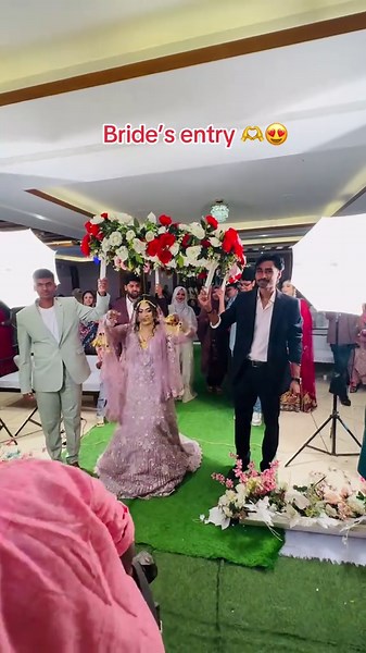 Bride's Enchanting Entrance at Wedding