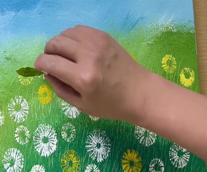 30K views · 753 reactions | Dandelion / Acrylic Painting Techniques | Painting Skills | Facebook