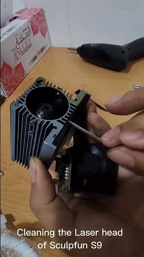 cleaning the laser head of sculpfun s9 #sculpfun #laserengraving #laser