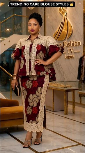 Latest Cape & Peplum Blouse Styles 2026 ❤️ Elegant African Fashion Inspiration #shorts