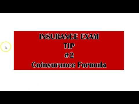 Insurance Exam Tip - Answering Questions -Coinsurance Formula