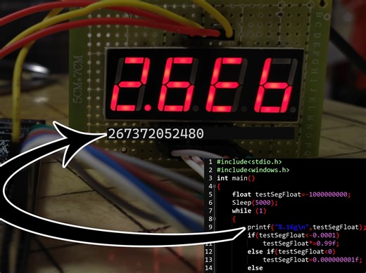 4位数码管显示任意浮点数并自动调到最高精度