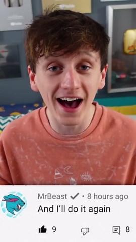 MrBeast's LEAST Liked Youtube Comment #shorts
