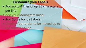 Personalized Return Address Labels with Initial Monogram - Custom Adhesive Return Address Label Stickers Peel and Stick (240 Address Labels, White Personalized Return Address Labels)