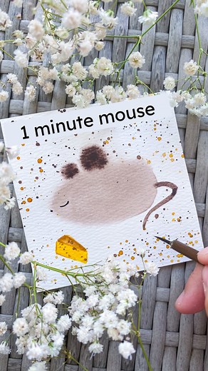 Do mouse really like cheese? 🧀 🐭full length slower video with directions for subscribers🐭 Although it is commonly believed that mice are attracted to cheese, they tend to prefer foods that are higher in carbohydrates. Chocolate may be more effective attractant for mice than cheese. Materials: (all supplies listed in bio under my new Amazon storefront) 🧀Chinese calligraphy brush 🧀size 2 mop brush @goldenmapleart 🧀Watercolor paint @shuttleartllc 🧀Watercolor paper 100 percent cotton cold pre