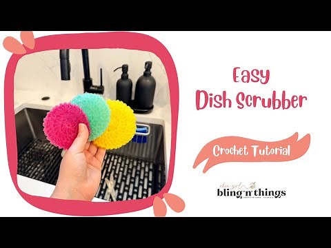 Easy Dish Scrubber / Scrubby Crochet Pattern Tutorial