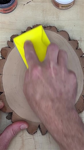 The Cutest Christmas Project 😍 First, I sanded the wood round to 240 grit and added pretreatment to keep the burn from bleeding. After drying it with a heat gun, I placed the snowman stencil and scraped Scorch Paint across it. I then removed the stencil and burned the design into the wood with a hot air gun. But something was missing, the design looked plain So i added two painted highlights a little orange for the nose and a soft red for the scarf. Simple steps and a sweet project. Perfect for