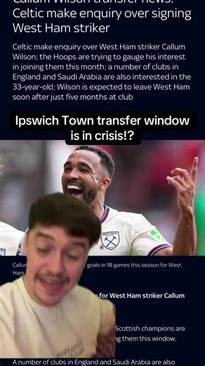 callum wilson and cairney both don’t look they’ll be joining we might be cooked lads? #itfc #ipswichtownfc #celtic #westham #championship