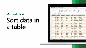 Duomenų rūšiavimas diapazone arba lentelėje programoje "Excel"