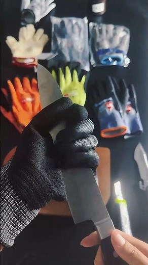 Testing the cut resistance of Schwer Gloves