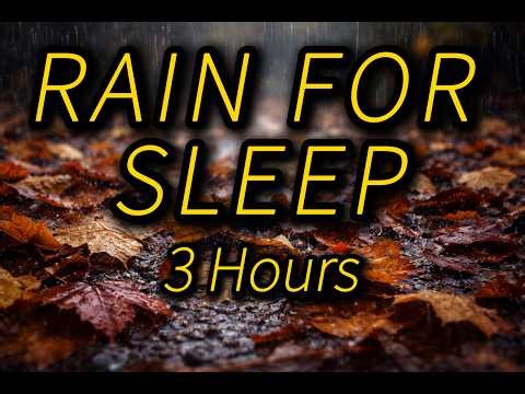 Rain Sounds on Autumn Leaves | Deep Sleep, Study & Focus | Relaxing Rain Ambience 3 Hours