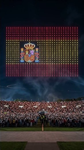 Spain Flag Drone Show ✨🚁 | World Drone Flags #shorts #droneshow #dronelightshow #ai #flags #spain