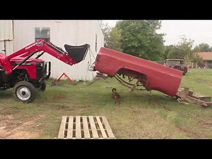 PICKUP BED TRAILER BUILD FROM SALVAGE TRUCK PARTS - WELDING PROJECT FOR THE FARM, HOMESTEAD ETC