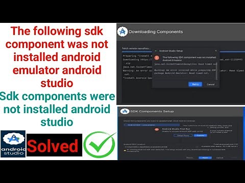 The following sdk component was not installed android emulator android studio