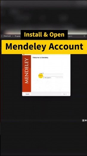 Install and Open Mendeley Account #mendeley