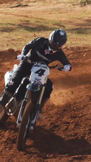 BUILT TO WIN. Introducing Triumph’s first 450 motocross bike, designed in collaboration with the GOAT, Ricky Carmichael. The Triumph TF 450-RC Edition, features Ricky Carmichael's handpicked specs, signature graphics, and Triumph's new 450cc competition motocross powertrain. Discover more: https://bit.ly/3BoE513 | Triumph Motorcycles