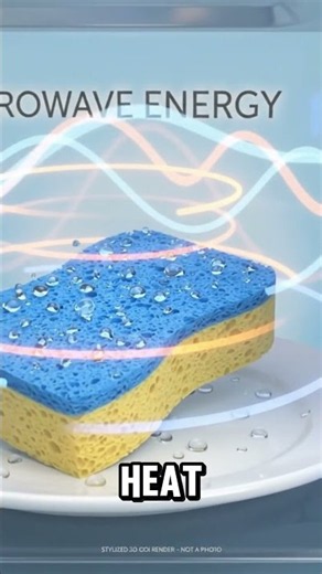 What actually happens when you put a wet sponge in the microwave?
