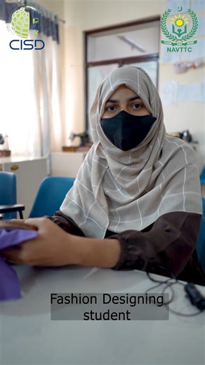 𝐅𝐚𝐬𝐡𝐢𝐨𝐧 𝐃𝐞𝐬𝐢𝐠𝐧 𝐒𝐭𝐮𝐝𝐞𝐧𝐭 𝐚𝐭 𝐂𝐈𝐒𝐃 Meet one of our talented students who is learning Fashion Design at CISD (College of International Skills Development) National Vocational and Technical Training Commission (NAVTTC) Certification. Through hands-on training, creative projects, and expert guidance, her design skills have significantly improved, boosting both her confidence and creativity. She highly praises the learning environment at CISD, describing it as supportive, motiv