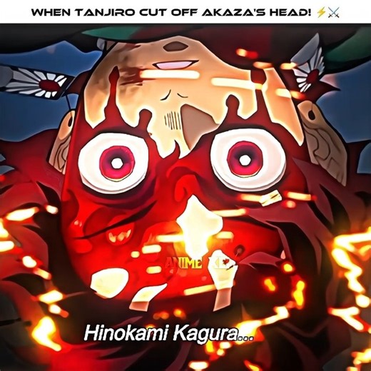 WHEN TANJIRO CUT OFF AKAZA'S HEAD! ⚡⚔️ | #shorts #demonslayer #anime #trending #aura #viral #edit 😱🥶