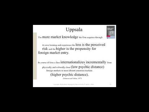 Internationalization Theories: The Uppsala Model