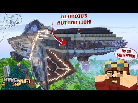 Making my Create Mod Starter base (SATIS)FACTORY! | MakeShift SMP | Ep 7 | Minecraft
