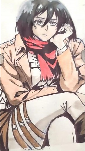 Mikasa drawing.#sorts