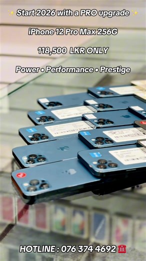 🚨 NEW YEAR FLASH DEAL 🚨 12 Pro Max 256GB 💰 118,500 LKR ONLY Hurry! Stocks moving fast 🏃‍♂️ I CEYLON KURUNEGALA 🇱🇰 2026 📱Trusted Pre-Owned iPhones | Certified Quality | Best Value in Sri Lanka 🇱🇰 ⭐️Discover Premium Pre-Owned iPhones at iCeylon 📱 iCeylon – Pre-Owned iPhones Price List Looking for a high-quality iPhone at the best price in Sri Lanka? You’re in the right place. At iCeylon, we offer certified pre-owned iPhones in excellent condition, backed by genuine warranties and after-s