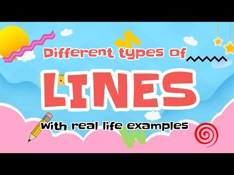 What is a line & what are different types of lines | Kids Educational video | Kids Learning video