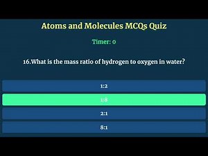 Class 9 Science | Atoms and Molecules | Chapter 3 MCQs | Science Quiz
