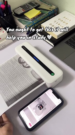 I found the perfect printer for college or work! Thank you so much for this♡(Instagram:cherry_phomemo) Now, I can thoroughly print my preparation and revise it from this ♥📚 this is the Phomemo M832 Portable Inkless Printer and I acquired it from @phomemo_official