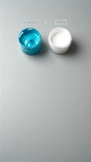 Turquoise + White Color Mixing 🩵🤍 | Amazing Aqua Color Result! #shorts