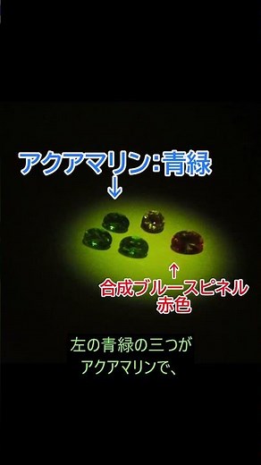 簡易検査【CCF】アクアマリンと合成ブルースピネルをチェルシーカラーフィルターで見分けてみた