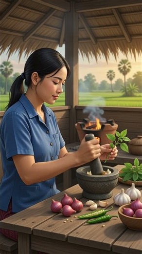 Traditional Cambodian Pork Belly & Mushroom Sour Soup (Samlor Machu) | Countryside Recipe
