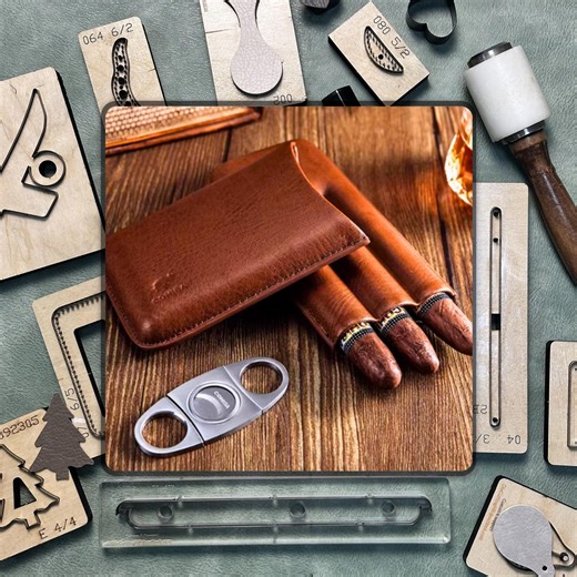 Cigar Box Die-cutting Machine - DIY Precision Steel Ruler Metal Cutting Mold | Handmade Leather Crafts - 2-pack, 3-pack - Etsy