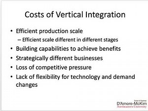 Corporate Strategy 3 Benefits and Costs of Vertical Integration