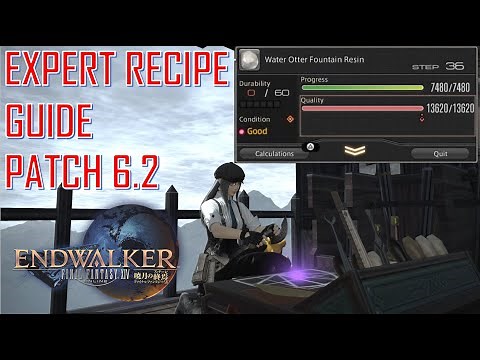 Final Fantasy XIV - Expert Recipe Guide Patch 6.2 7480 Difficulty 60 Durability
