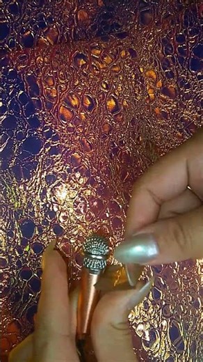 ✨🎤 Mini Mic ASMR | Sticky Tape Peeling on Gold Textured Background 💛 Relaxing Tingles #satisfying