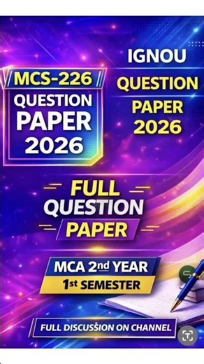 IGNOU MCS-226 Assignment 2026 🔥 All Questions | Last Date Alert ⏰ #shorts #youtubeshorts #shortsfeed