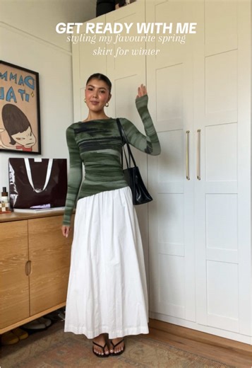 Styling My Favorite Spring Maxi Skirt for Winter