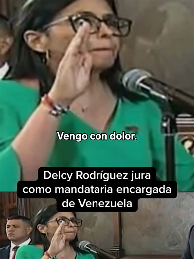 Delcy Rodríguez asume como presidenta de Venezuela