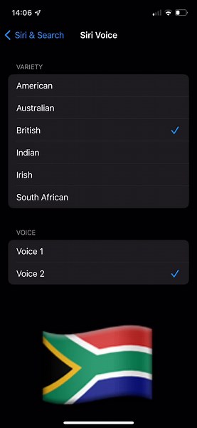 Siri Voices Comparison: South African, British, American, Australian