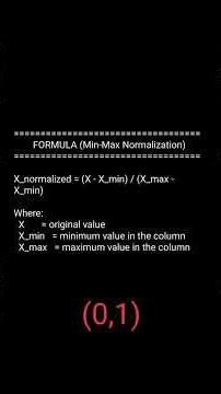 Normalization Min-Max scaling explained. #shorts #preprocessing #datascience