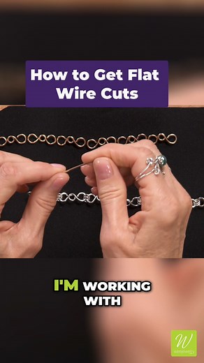 Most people snip wrong - here’s the shortcut to clean cuts. Using the flat side of your flush cutters on the piece you plan to keep instantly creates a smooth, professional edge. Shield the wire with your finger so the scrap doesn’t fly, then make a tiny trim for the perfect finish. Make every technique easier. Grab our free Jewelry Wire Gauge Chart for instant wire size guidance: https://bit.ly/Wire-Gauge-Chart | WireJewelry